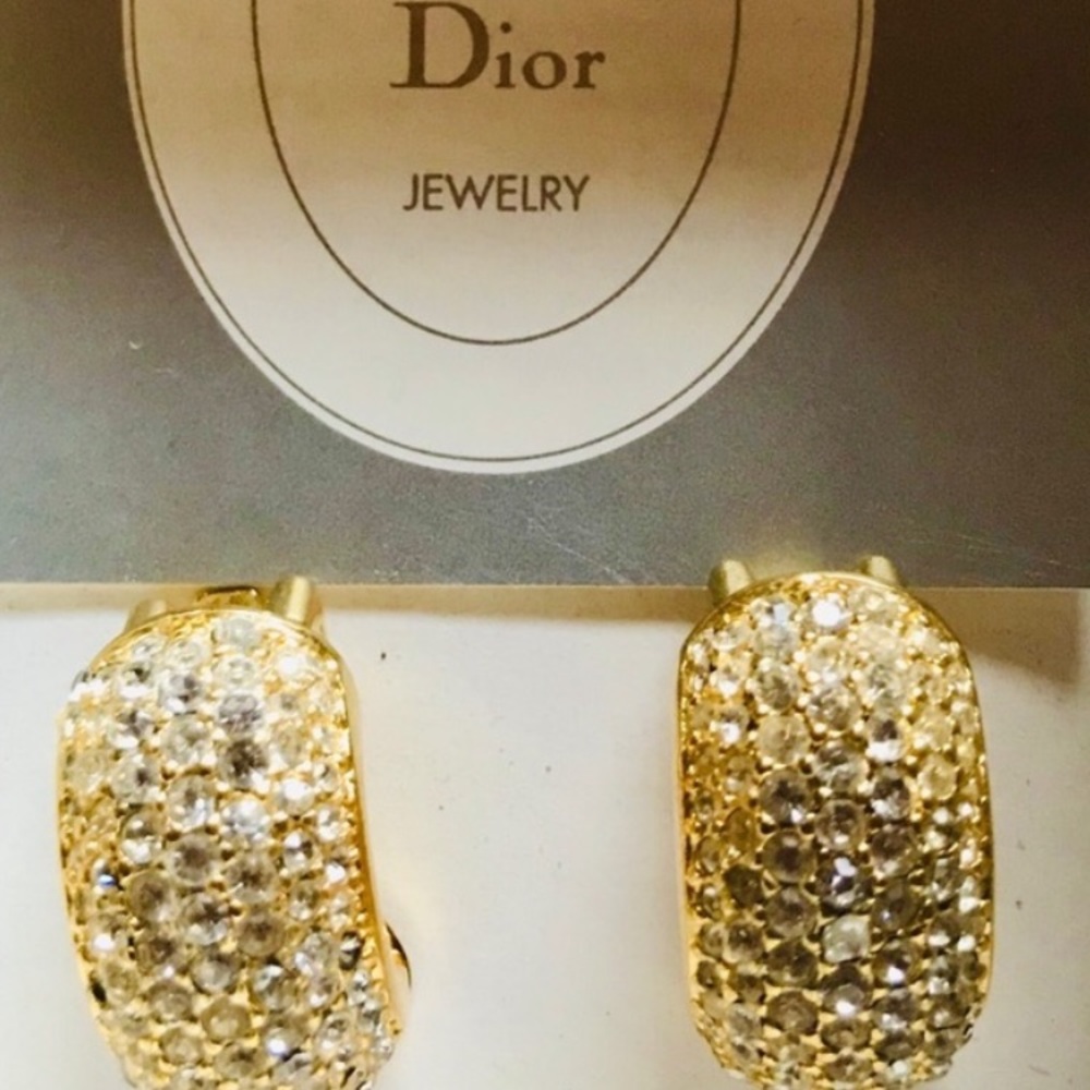 Vintage Christian Dior Swarovski crystal earrings